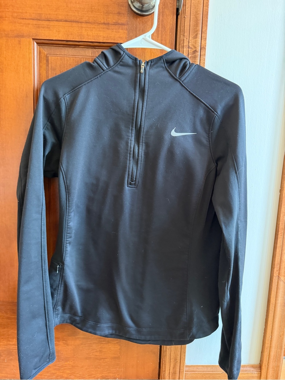 Nike Black Half-Zip Hooded Shirt - Picture 1 of 4
